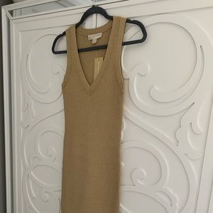 Beige gold dress